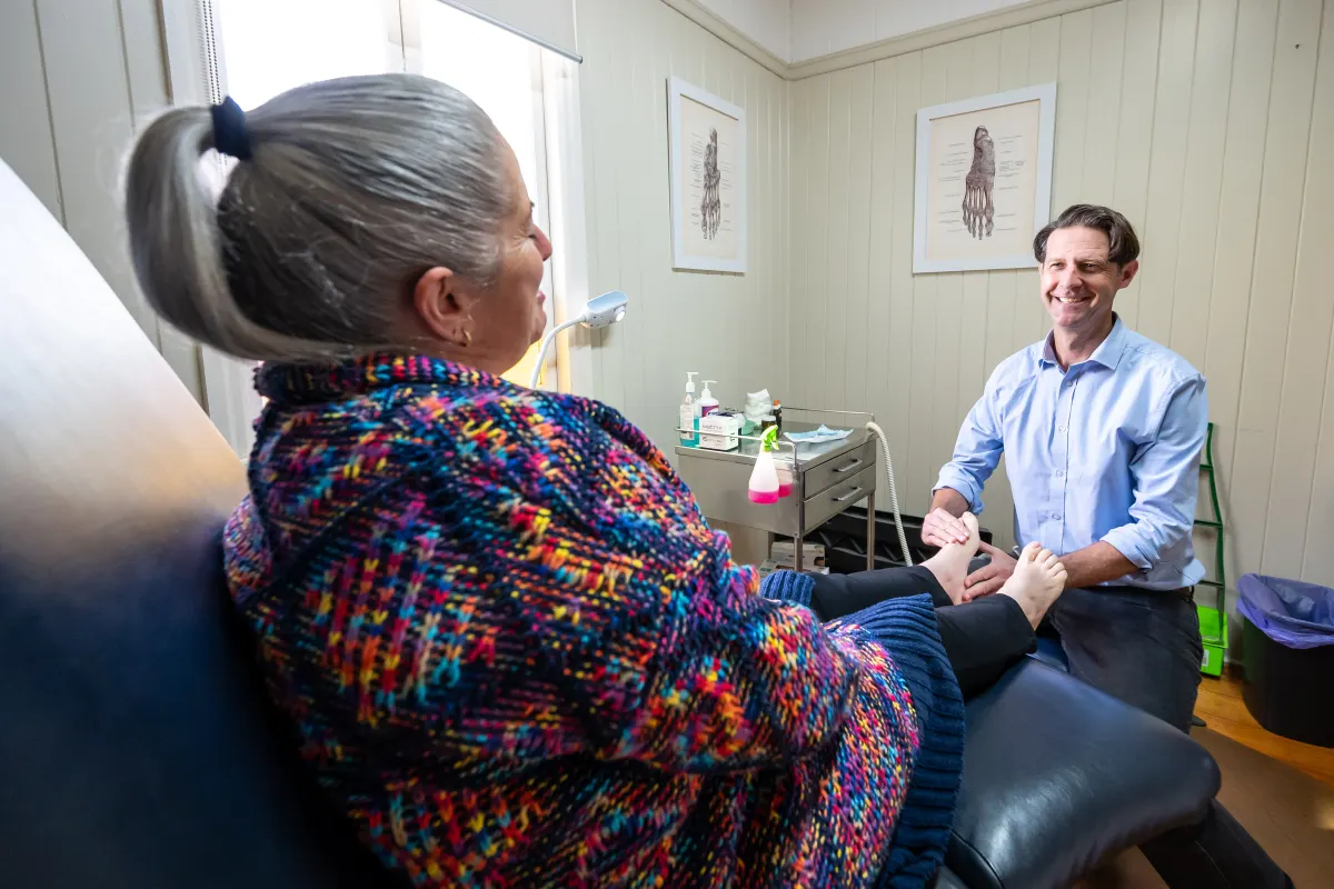 Gympie podiatrist consulting with a patient
