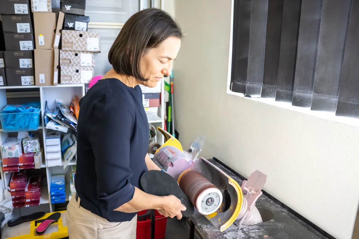 Custom orthotics being prepared at Suncoast Podiatry Noosa